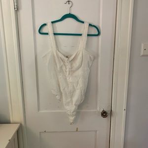 Free People white bodysuit